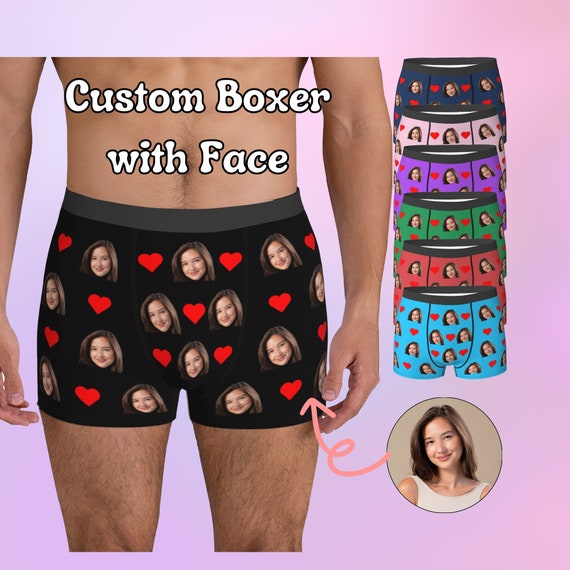Personalized Boxers for Men, Custom Underwear Gift for Boyfriend,  Valentines Gift for Husband, Funny Personalized Underwear, Birthday Gifts 
