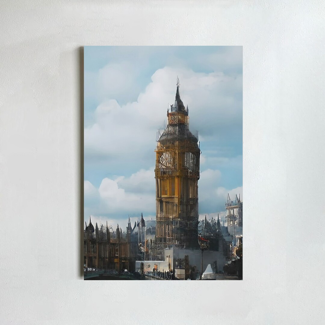 Big Ben Clock Tower Wall Art Big Ben Landscape Art London Etsy
