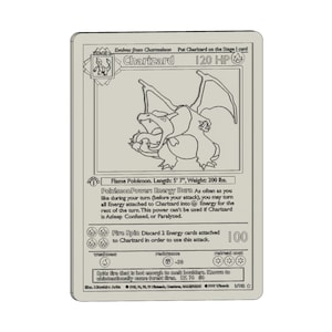 Fichier STL de carte Pokémon Charizard 3d * ARTICLE NUMÉRIQUE *