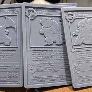 3d Charizard, Blastoise, Venusaur Bundle Pokémon Card Arquivos STL *ITEM DIGITAL *