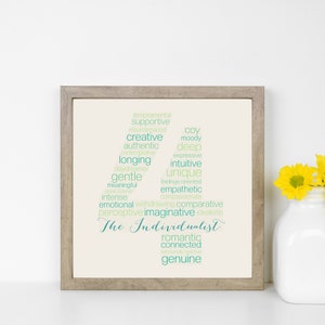 Set of all Enneagram Types Wall Art | Digital Download | Green