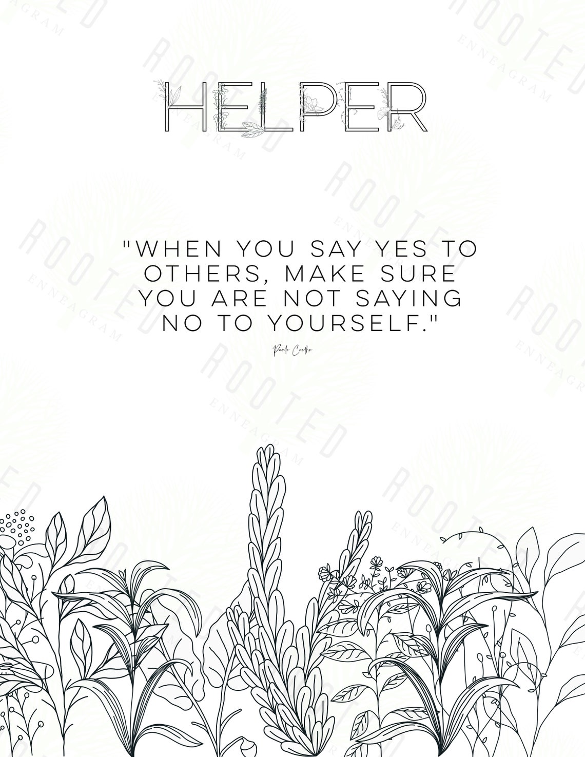 Enneagram Types Coloring Pages Bundle Digital Download Etsy