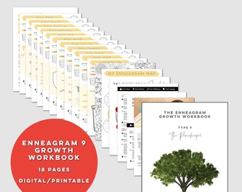 Enneagram 9 Workbook | Digital | Printable | Self Care Journal