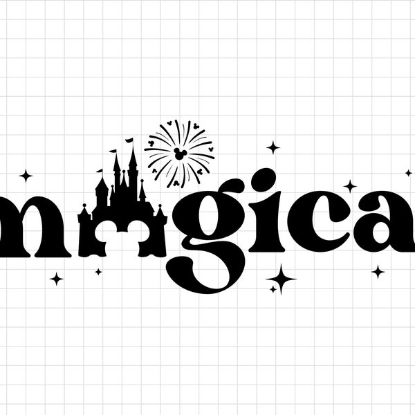 Magical Svg, Mouse Magical Svg, Magic Castle Svg, Magic Kingdom Svg, Cut File, Png, Sublimation, Cricut, Silhouette, Mouse Png, Mickey Svg