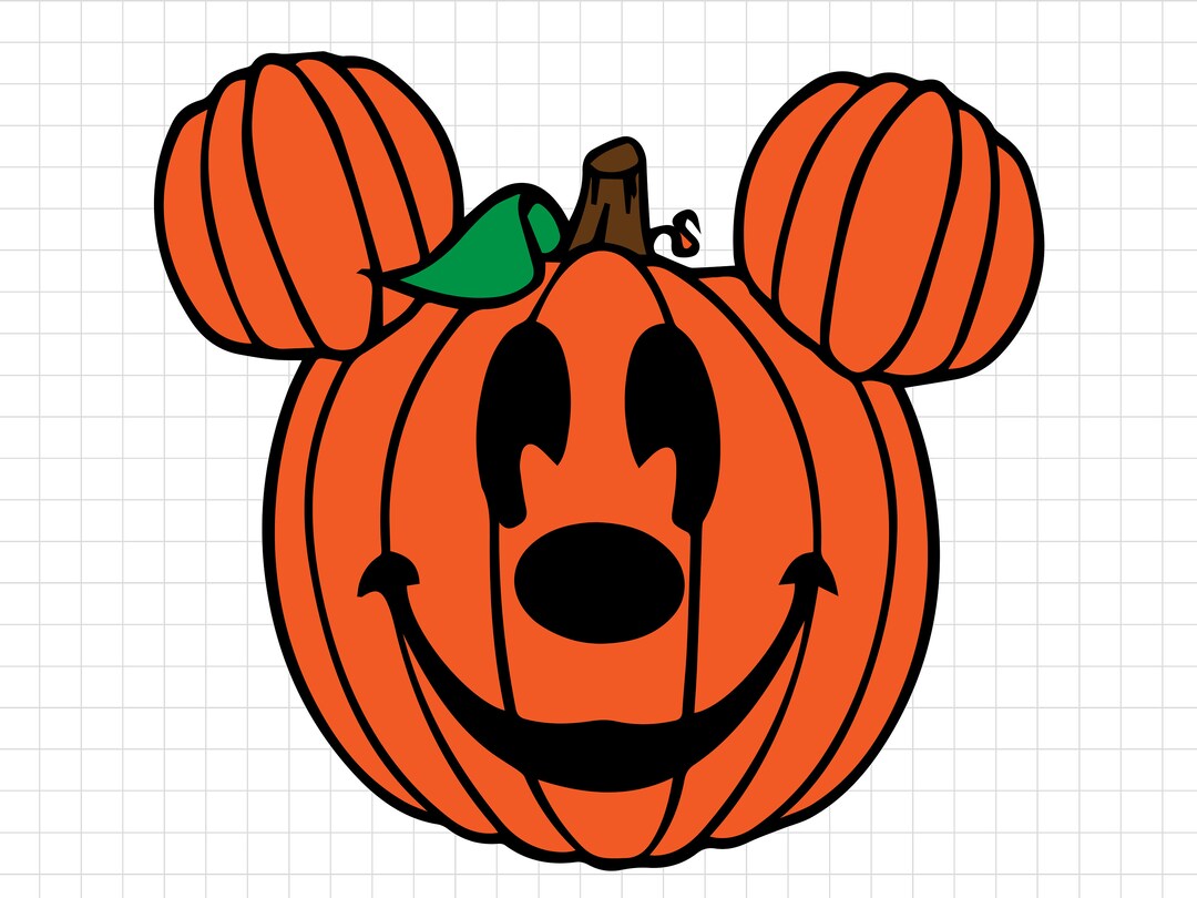 Mickey Pumpkin Head Svg, Halloween Pumpkin Mouse Head Svg, Trick or ...