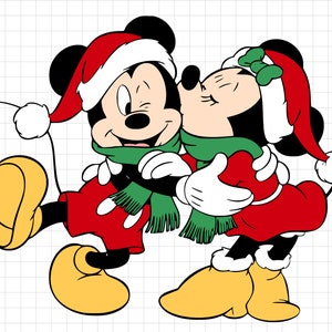 Mouse Christmas Kiss Svg, Christmas Season Svg Png, Mickey Minnie Christmas, Christmas Squad Svg, Holiday Svg Png Cricut Sublimation