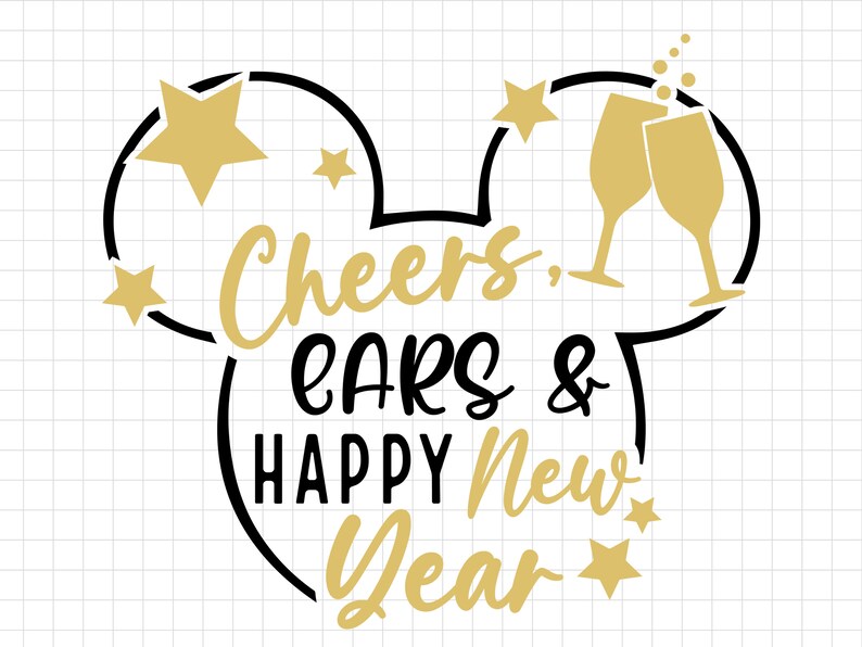 Cheers Ears Happy New Year Svg New Year 2023 Svg Magic Etsy