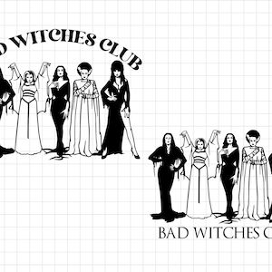 Paquete Halloween Svg, Bad Witches Club Halloween Svg, Trick Or Treat Svg, Spooky Vibes Svg, Fall Svg, Svg, Png Files For Cricut Sublimation
