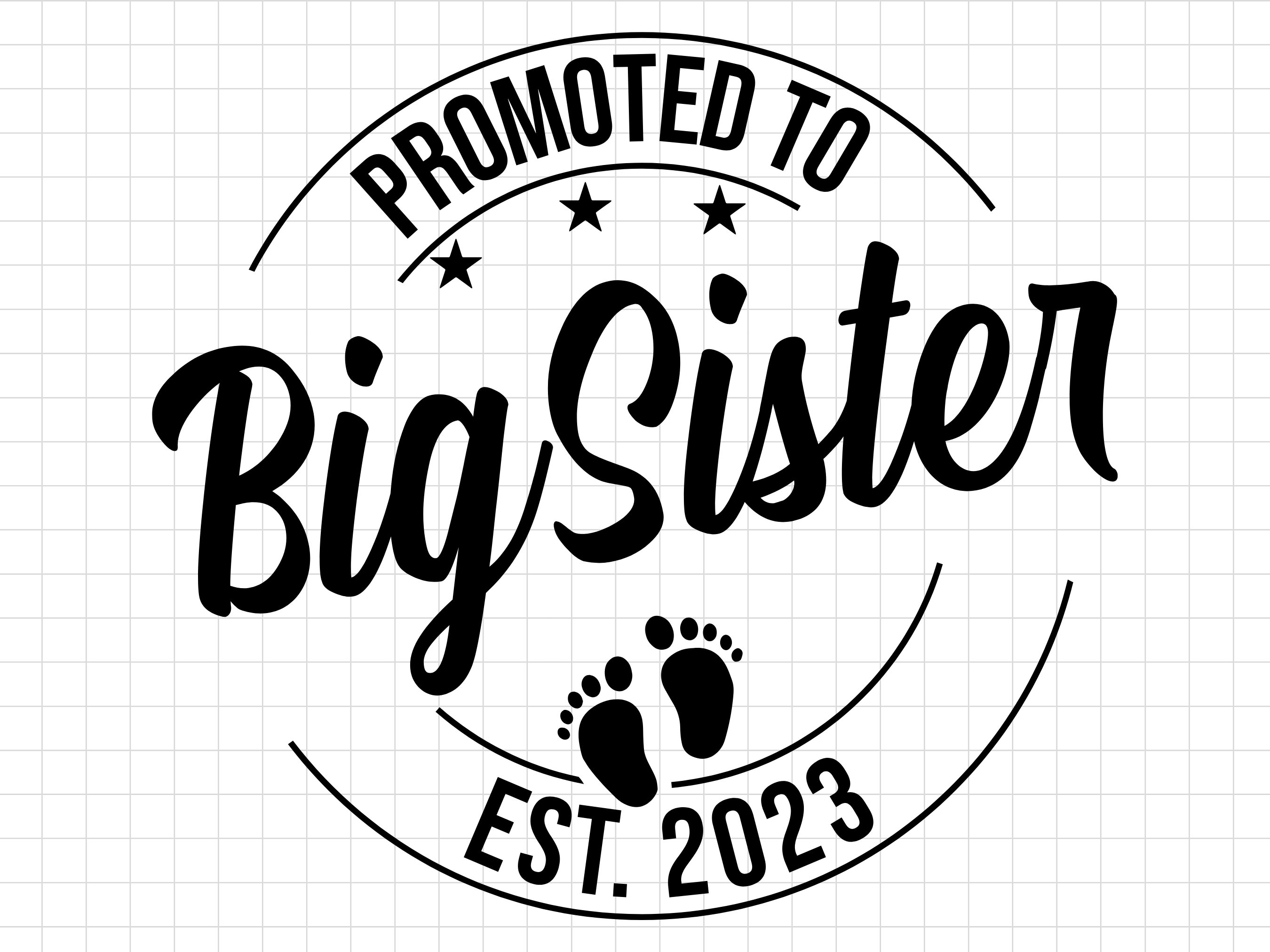 Promoted To Big Sister PNG, Big Sister Announcement, 2023, Family
