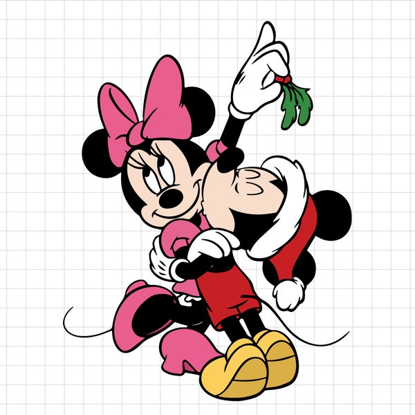 Mouse Mistletoe Christmas Svg, Magic Castle Christmas, Christmas Squad Svg, Mickey Minnie Xmas Svg, Holiday Png Files For Cricut Sublimation