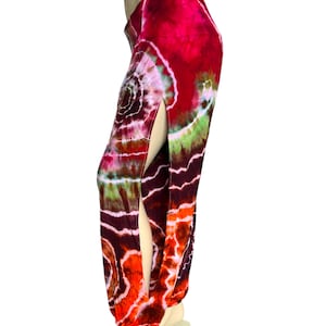 Tie Dye side slit harem jogger pants