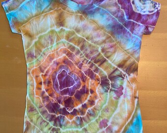 Ice dyed tie dye women’s t shirt