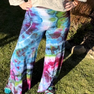 Tie Dye Lounge Pants, Palazzo Pants, High Waist Pants, Wide Leg Pants, Tie Dye Pants