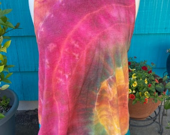 Tie dye crop racer back tank shirt