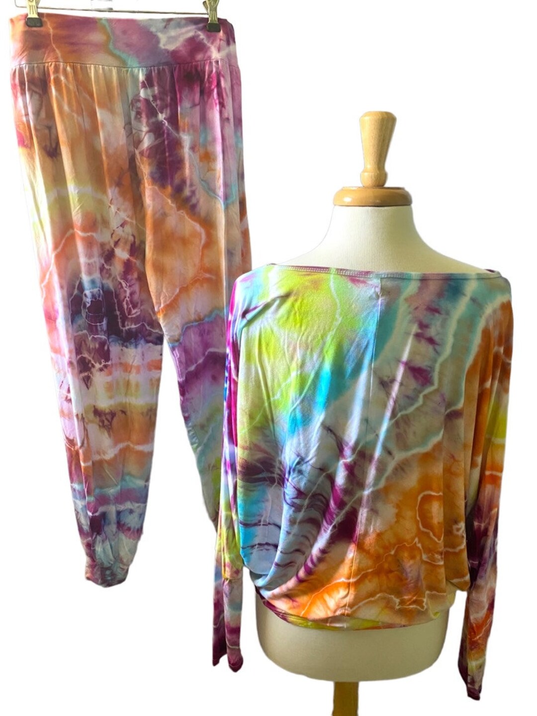 Tie Dye Lounge Pants Tie Dye Lounge Set Tie Dye Cotton Lounge Set Cotton Lounge Pants Boho Lounge Set Festival Lounge Set Etsy UK