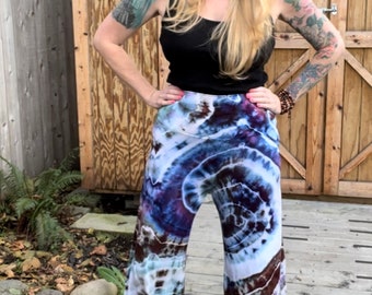 Tie Dye Lounge Pants, Palazzo Pants, High Waist Pants, Wide Leg Pants, Tie Dye Pants