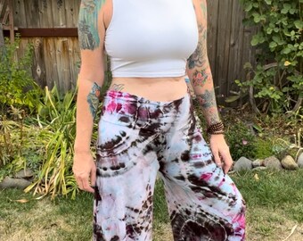 Tie Dye Lounge Pants, Palazzo Pants, High Waist Pants, Wide Leg Pants, Tie Dye Pants