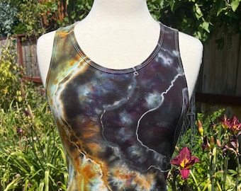 Tie Dye Cotton Racerback Crop Tank Top