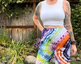 Tie Dye Lounge Pants, Summer Pants, Lightweight Pants, Cotton Pants, Beach Cover Up