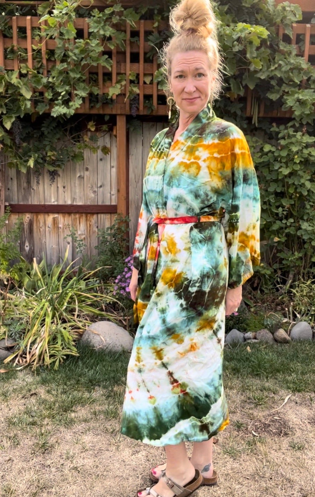 Hand Dyed Tie Dye Robe Rasta Inspired - Etsy