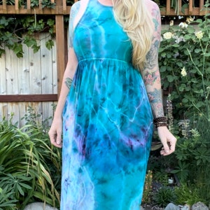Tie Dye Maxi Dress with Pockets
