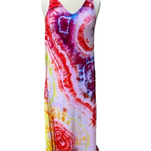 Boho Tie Dye Maxi Dress, Vestido de Verano, Vestido Tie Dye, Maxi Vestido algodón, Festival Tie Dye Dress, Hippie Tie Dye Dress