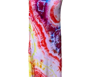 Boho Tie Dye Maxi Dress, Summer Dress, Tie Dye Dress,  Cotton Maxi Dress, Festival Tie Dye Dress, Hippie Tie Dye Dress
