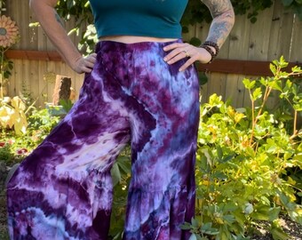 thumbnail interactive-video image 1 of Vivicastle Women's USA Printed/Tie Dye Hippie Boho Wide Leg 1 of 11