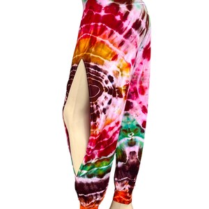 Tie Dye side slit harem jogger pants