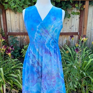 Tie Dye High-Low Asymetrical Cotton Tank Dress
