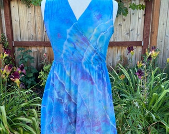 Tie Dye High-Low Asymetrical Cotton Tank Dress