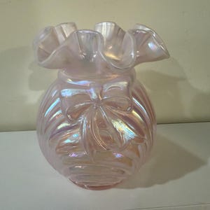 Fenton Caprice Pink Opalescent Vase