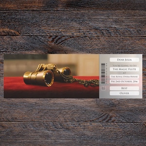 Personalisierte druckbare OPERA Geschenkkarte. Sofortiger digitaler PDF-Download. Tolles Überraschungsgeschenk, Mitbringsel oder Andenken