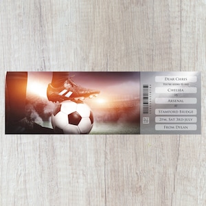Personalisierte FUßBALL SPIEL Geschenkkarte zum ausdrucken. Sofortiger digitaler PDF-Download. Tolles Überraschungsgeschenk, Mitbringsel oder Andenken