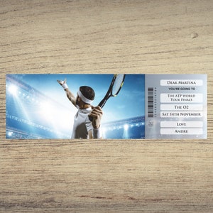 Personalisierte Geschenkkarte für ein TENNIS Match-Turnier. Sofortiger digitaler PDF-Download. Tolles Überraschungsgeschenk, Mitbringsel oder Andenken