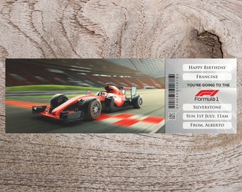 Editable Formula Ticket |  F1 US Grand Prix | Custom F1 Digital template | Surprise gift ticket for a race |  Printable F1 ticket