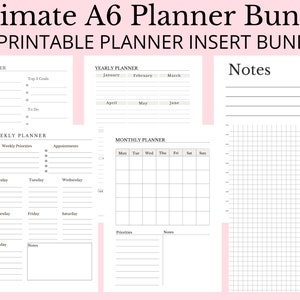 A6 Planner Insert Printable
