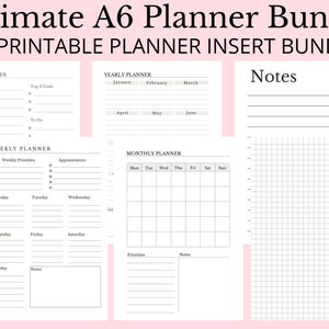 Planner Inserts - A6 & ARCHIVE  Stationery Templates ~ Creative