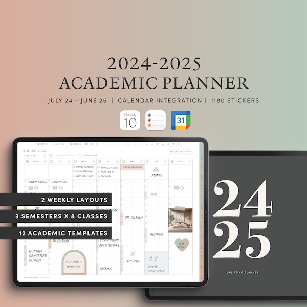 Digital Planner 2024 2025 Google Etsy