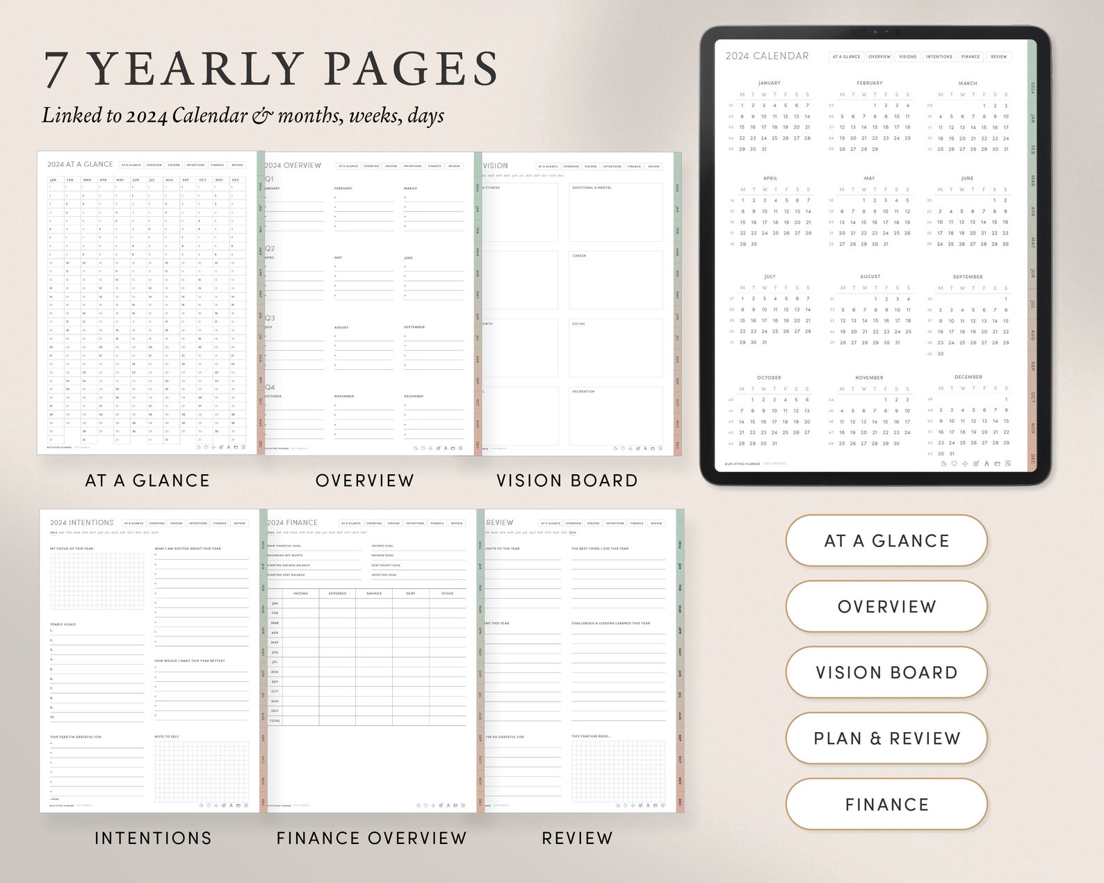 2024 Life Planner Goodnotes Digital Planner Portrait Dated - Etsy