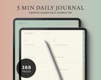 Digital Gratitude Journal: 5-Minute Daily Reflection (iPad, Undated)