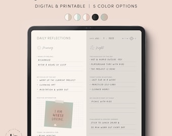 Dankbarkeits-Journal: Vorlage für tägliche Reflektion (Digitaler Download)