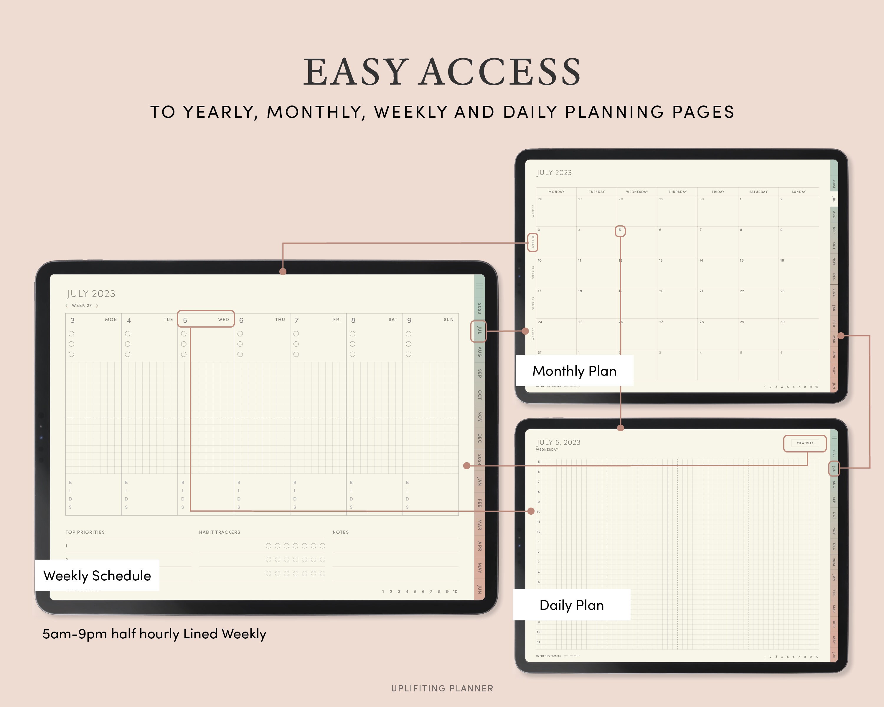 2023 2024 Mid Year Planner Weekly Goodnotes Digital Planner Time