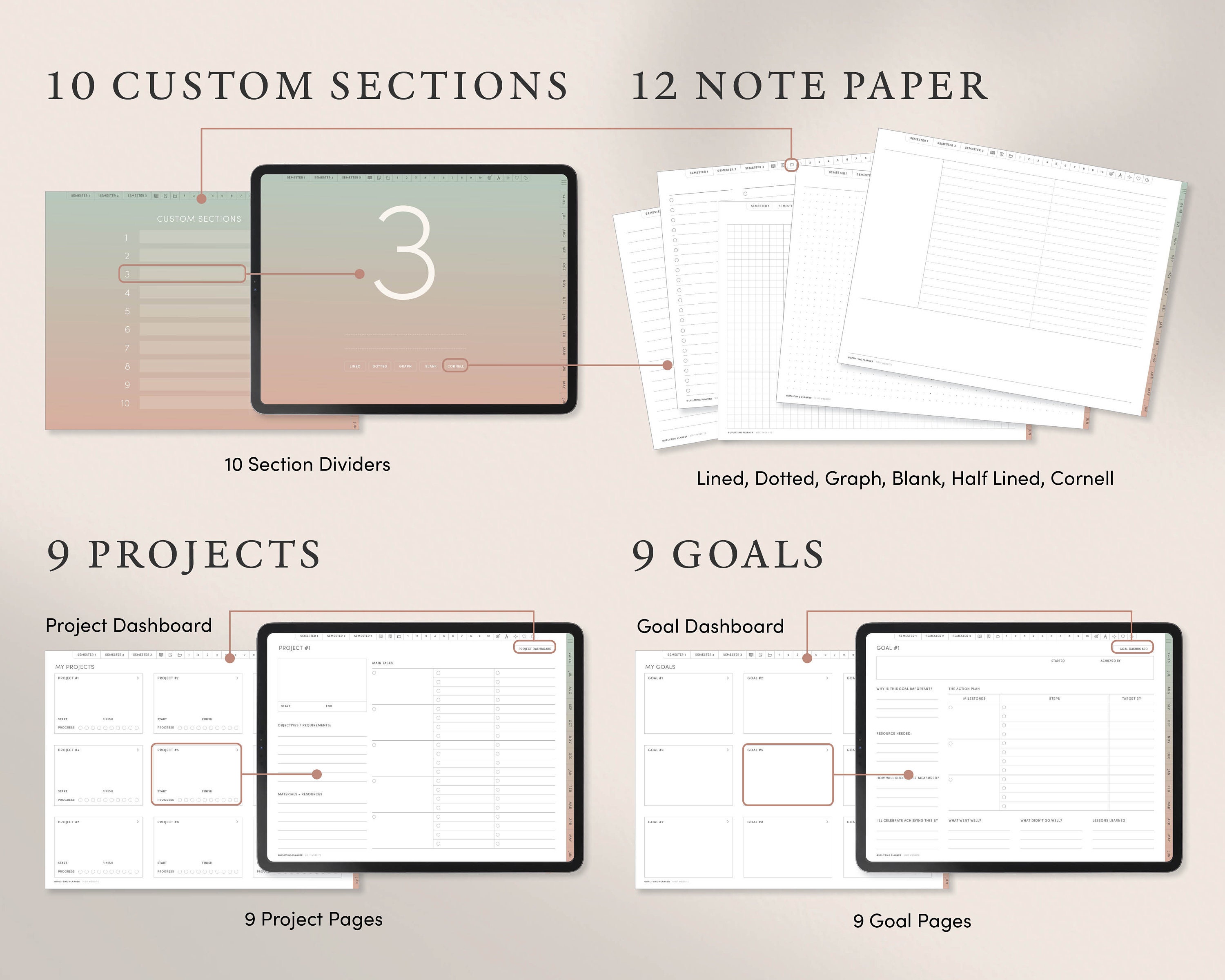 2024 2025 Academic Planner Digital Student Planner Dated Mid Year ...