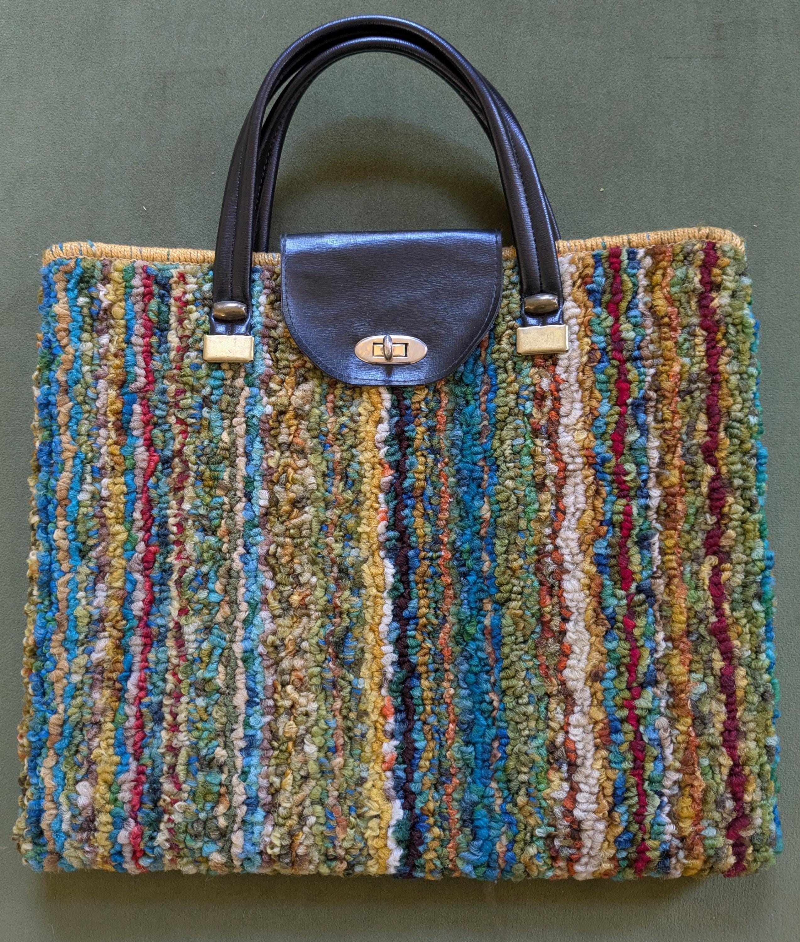 【1960s USA vintage】ハンドバッグ アメリカビンテージ Vintage 60s Carpet Bag by Jerry Terrence - Etsy