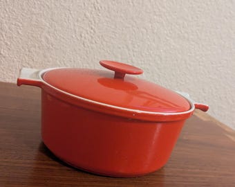 DANSK オーブンディッシュ　レッド　中古 Vintage Dansk Købenstyle Red 2 Qt. Casserole Dutch Oven | Retro