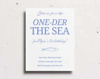 Editable Under the Sea Birthday Invitation Template (Digital Download)