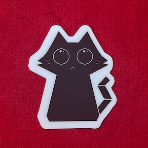 Cute Black Cat Vinyl Sticker