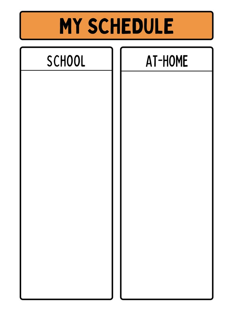 KIDS Visual Schedule Printable Digital Differentiated - Etsy