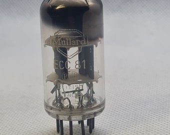 Mullard  ecc81 square getter vacuum tube AVO vcm 163 tested